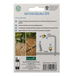 25 goutteurs réglables pour tuyau Ø 4/6 mm et 13/16 mm botanic® - Arrosage goutte à goutte
