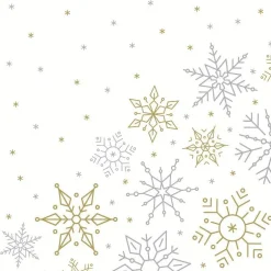 20 serviettes 3 plis Glistering snow - 33 x 33 cm