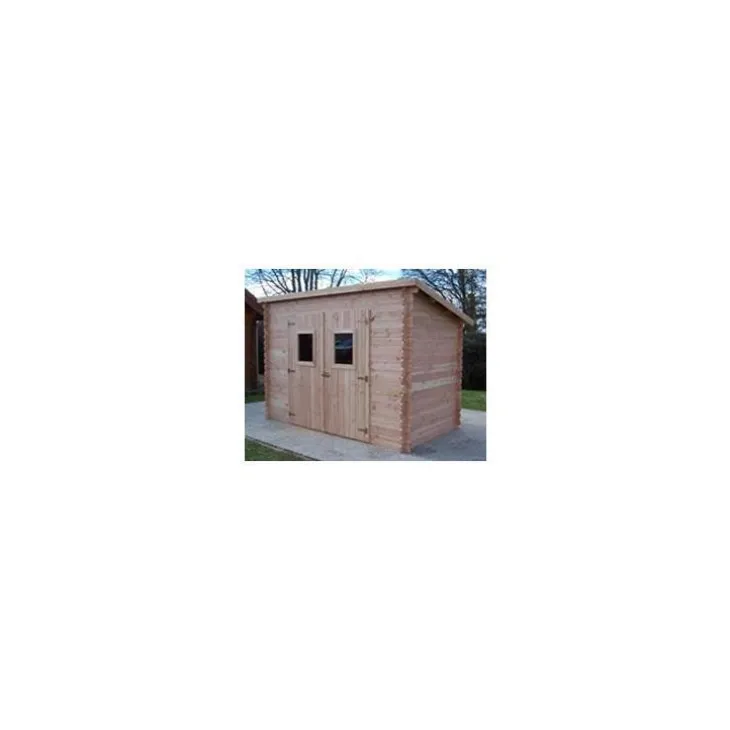 Abri en madriers de bois Douglas massif livré Foresta Bois Habrita - 5,20 m²
