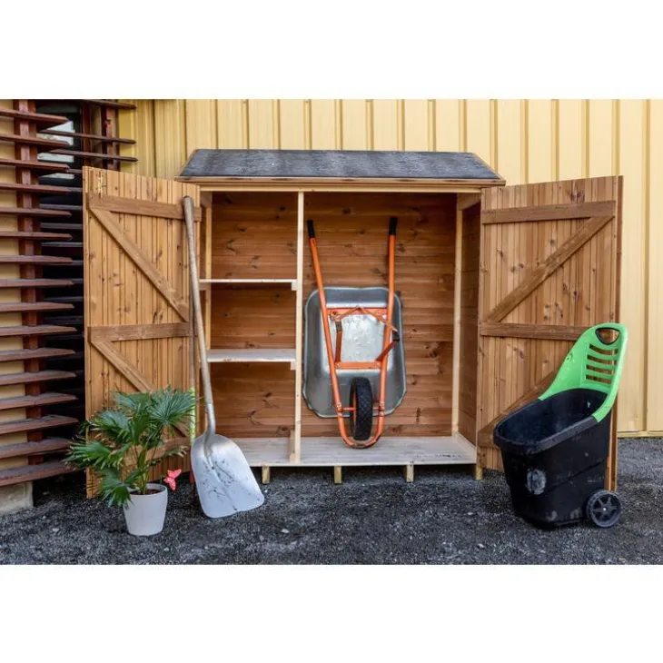 Abri range-tout bois massif THE 175 x 72 x 174 cm livré