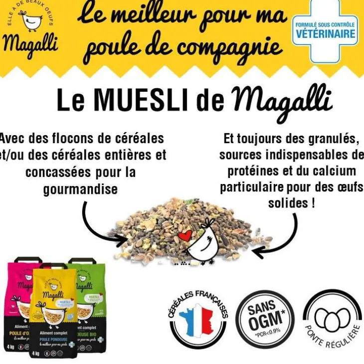 Aliment complet beau plumage pour volaille en sac jaune de 4 kg