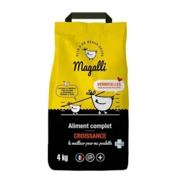Aliment complet de croissance pour volaille en sac jaune de 4 kg