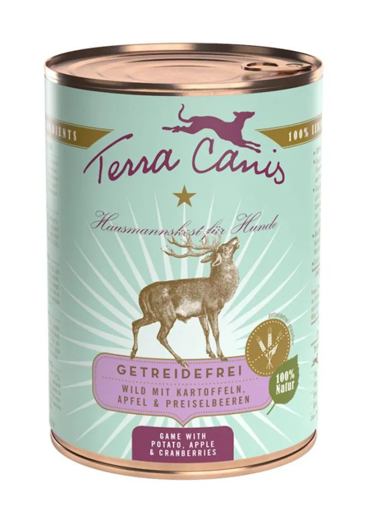 Aliment complet pour chien sans céréales Terra Canis gibier – 400 g