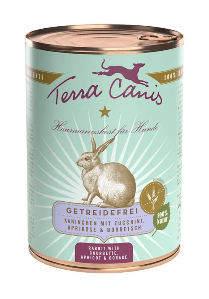 Aliment complet pour chien sans céréales Terra Canis lapin – 400 g