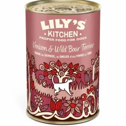 Aliment humide pour chien au chevreuil, sanglier goût butternut Lily’s Kitchen - 400 g