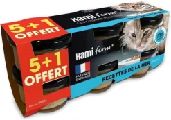 Aliment pour chat x 6 Hamiform Recettes de la mer – 6 x 80 g