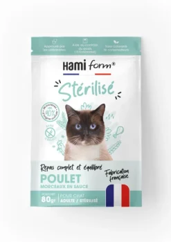 Alimentation complète pour chat stérilisé poulet light HamiForm - pochon de 80 g