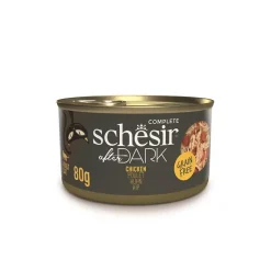 Alimentation humide pour chat filets en bouillon poulet Schesir After Dark - boîte de 80 g