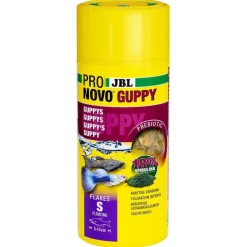 Alimentation pour guppys et poissons ovovivipares JBL Pronovo flocons – 250 ml