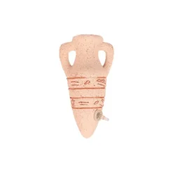 Amphore sablée diffuseur d’air 10 cm en céramique beige 6,5x5x12 cm