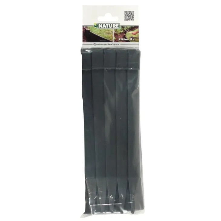 Ancres bord noir en polypropylène recyclé Nature Outside Living 27 cm – Les 10 pièces