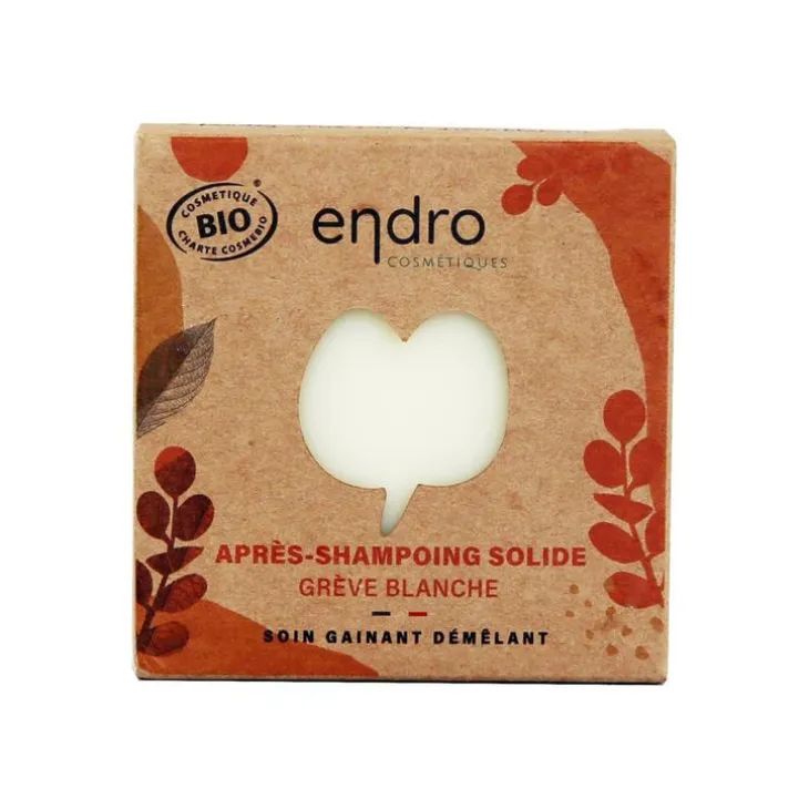 Après-shampoing solide grève blanche Endro - 80 ml