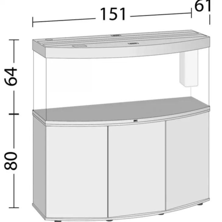 Aquarium complet chêne clair, version LED - JUWEL AQUARIUM Vision 450 - 450L