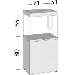 Aquarium tout équipé gris, JUWEL AQUARIUM Lido 200 - 200L