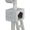 Arbre à chat avec panier et griffoir coloris beige Abigail - 109 cm