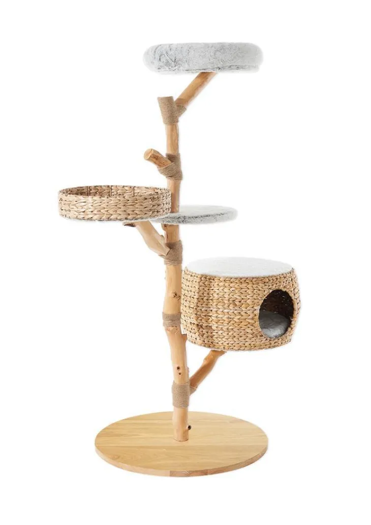 Arbre à chat coloris bois Hamiform Azakara 03 - 70 x 70 x 155 cm