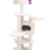 Arbre à chat coloris crème Petrebels Jane 138 - 50 x 50 x 138 cm