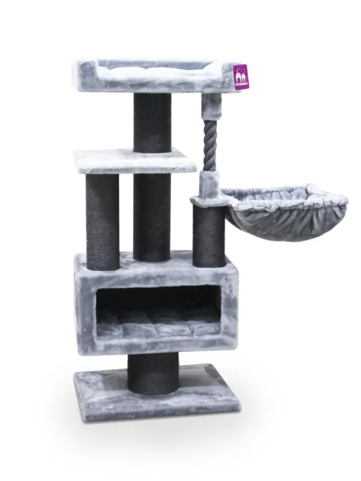 Arbre à chat coloris gris Parklane 131 – 58 x 45 x 131 cm