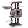 Arbre à chat coloris marron Petrebels Cleopatra 134 – 55 x 45 x 134 cm