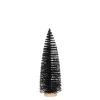 Arbre décoratif de Noël coloris noir en polyéthylène - 32 cm