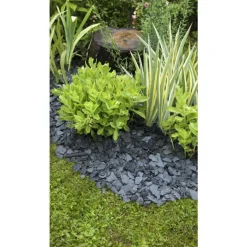 Ardoise noire pour jardin de calibre 30 à 70 mm en sac de 20 L