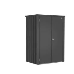 Armoire pour terrasse Romeo coloris gris en acier galvanisé - 132 x 87 x 181 cm