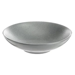 Assiette calotte Vesuvio coloris bleu en grès - Ø 19 cm