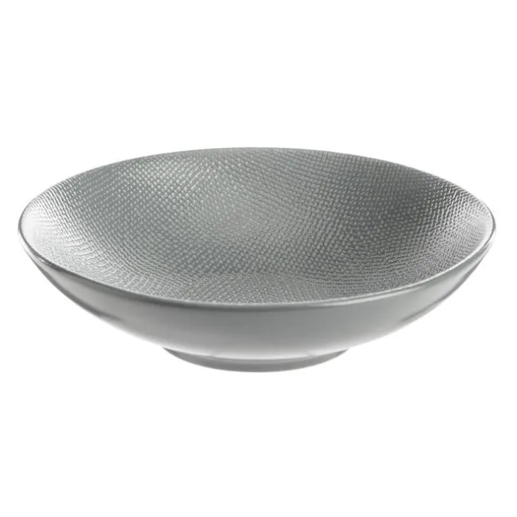 Assiette calotte Vesuvio coloris bleu en grès - Ø 19 cm