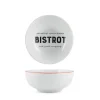 Assiette creuse Bistrot coloris orange en porcelaine - 16,5 cm