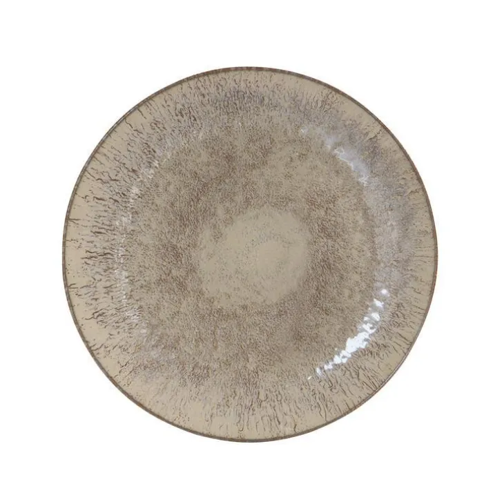 Assiette de présentation coloris beige en grès - Ø 32 cm