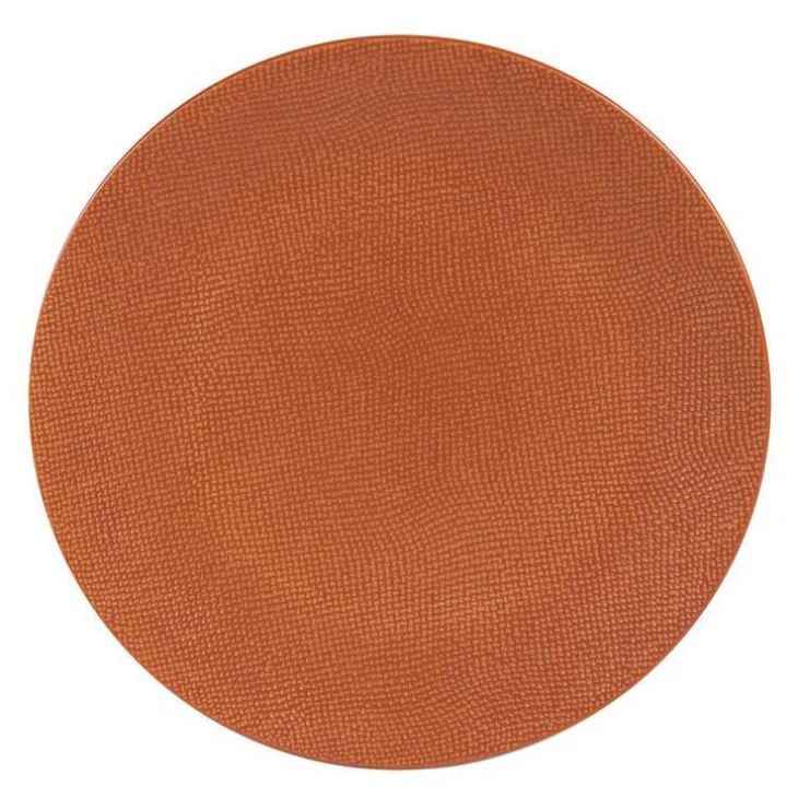 Assiette de présentation Vesuvio coloris orange en grès - Ø 31 cm