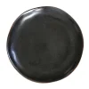 Assiette plate en grès réactif gris anthracite Médard de Noblat collection Vertigo Volcan - Ø 27 cm