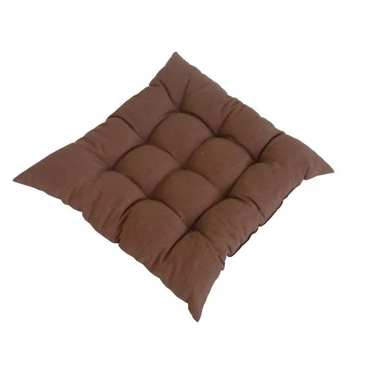 Assise de fauteuil matelassée marron Cap terre - 46 x 46 x 9 cm