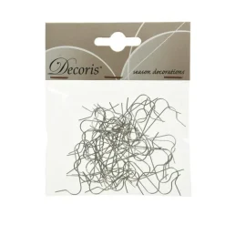 Attaches boules de Noël argent lot de 50