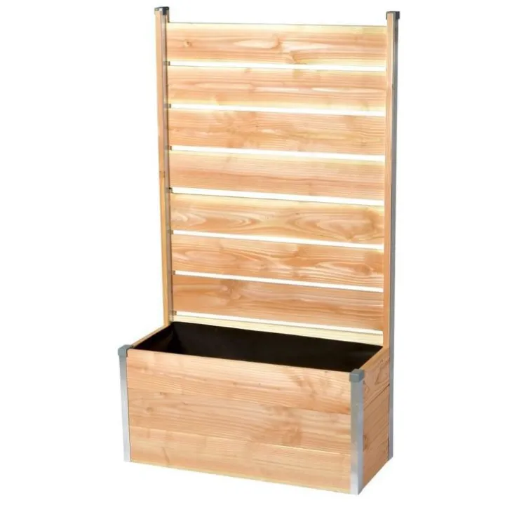 Bac de jardinage en bois Mon Petit Potager Bac Pano Design - 75 x 35 x 136 cm