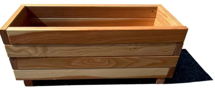 Bac en bois de Mélèze huilé Robin Hood Edelweiss - 70 x 30 x 27,5 cm