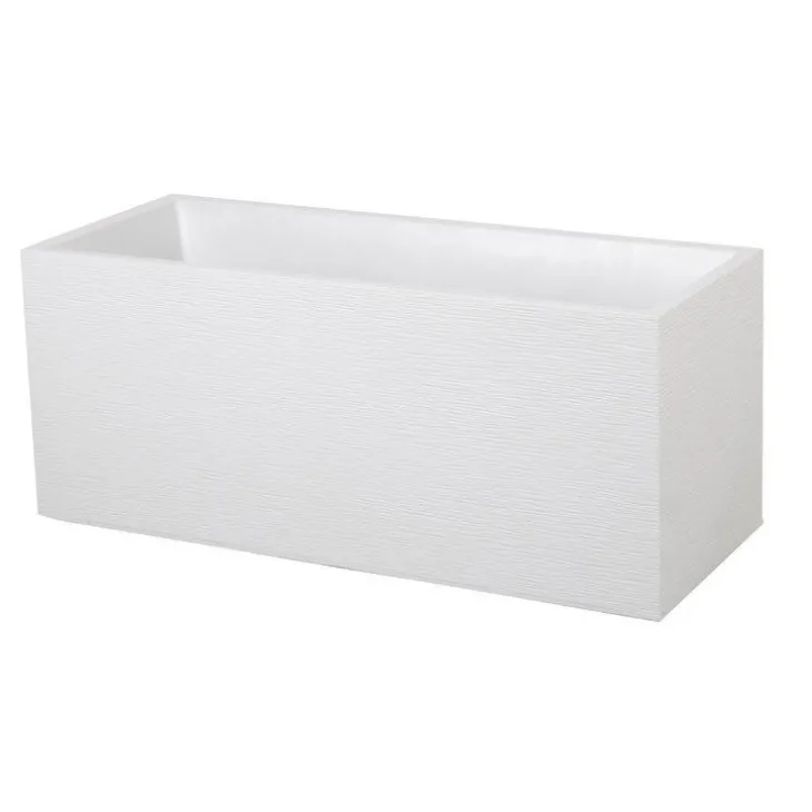 Bac Graphit blanc cérusé L.100 x l.40 x H.40 cm