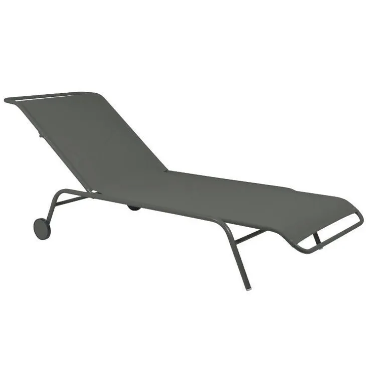 Bain de soleil en acier et toile textilène coloris romarin Coolside Fermob - 201 x 78 x 30 cm