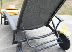 Bain de soleil élégance en aluminium, graphite - PROLOISIRS BBM