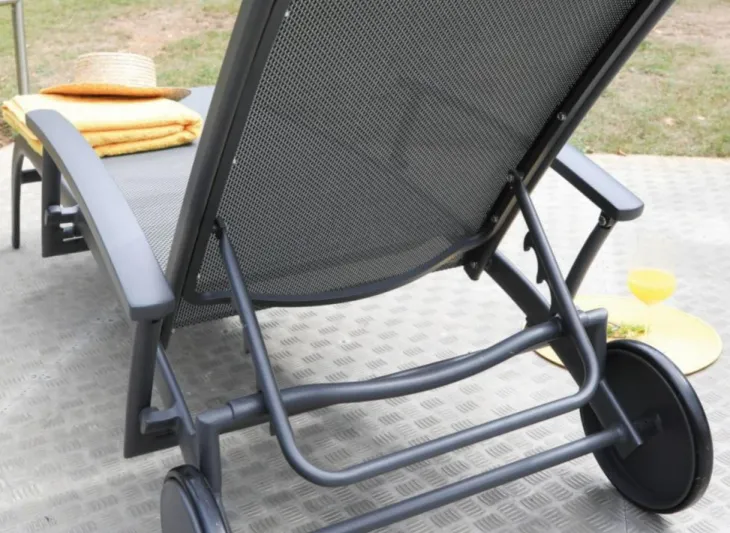Bain de soleil élégance en aluminium, graphite - PROLOISIRS BBM
