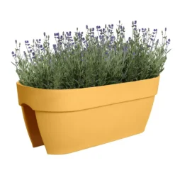 Balconnière en polypropylène jaune miel Elho Vibia Campana Flower Bridge - 59 x 26 x 22 cm