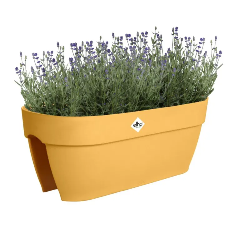 Balconnière en polypropylène jaune miel Elho Vibia Campana Flower Bridge - 59 x 26 x 22 cm