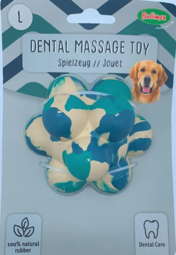 Balle pour chien en caoutchouc naturel coloris bleu Bubimex Beta – Taille L