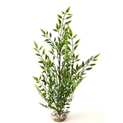 Bambou vert en plastique moyen modèle 34 cm