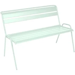 Banc coloris bleu en acier Monceau - 116 x 60 x 85 cm
