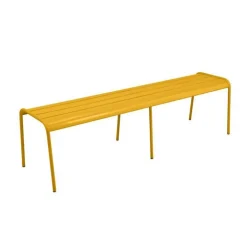 Banc coloris jaune en acier Monceau - 160 x 77 x 45 cm