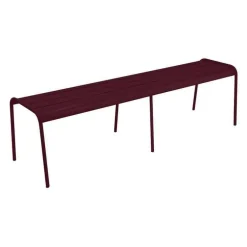 Banc coloris rouge en acier Monceau - 160 x 77 x 45 cm