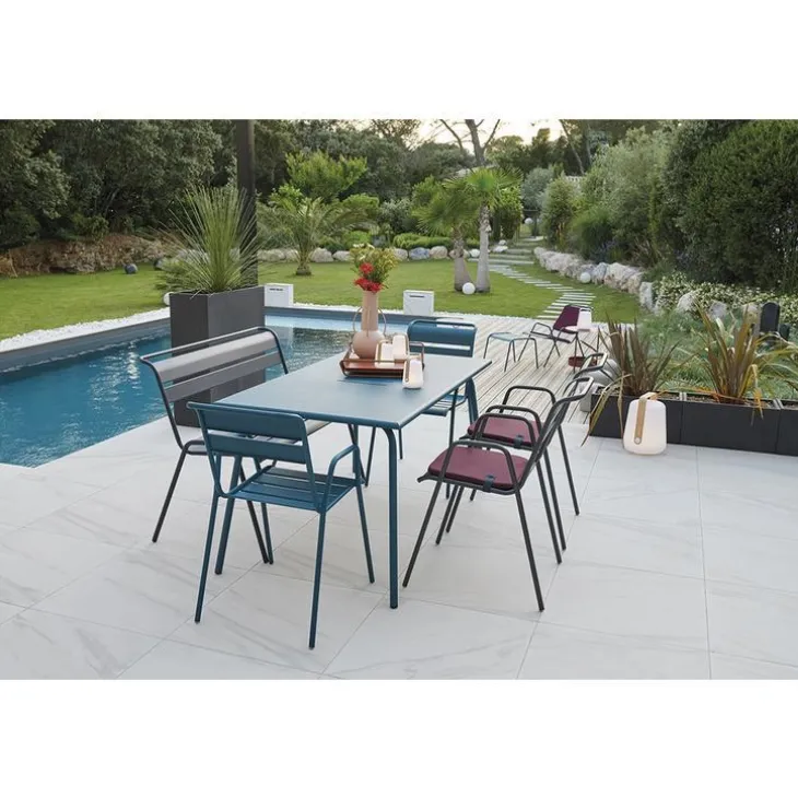 Banc de jardin 2 à 3 places coloris romarin Monceau Fermob - 116 cm