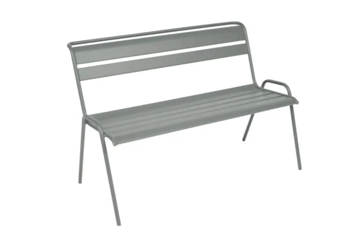 Banc Monceau coloris gris en acier Fermob - 116 x 60 cm