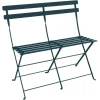 Banquette bistro 2 places coloris bleu en acier Fermob - 88 x 29 cm